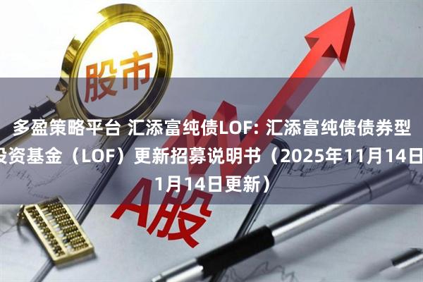 多盈策略平台 汇添富纯债LOF: 汇添富纯债债券型证券投资基金（LOF）更新招募说明书（2025年11月14日更新）