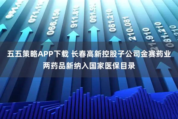 五五策略APP下载 长春高新控股子公司金赛药业两药品新纳入国家医保目录